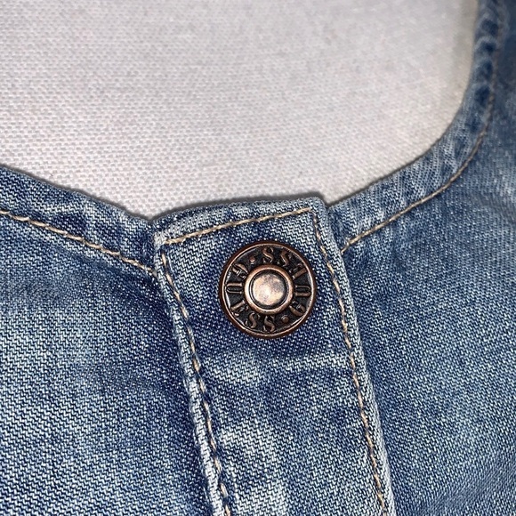 Vintage Guess Denim Button Down Dress - Picture 6 of 8